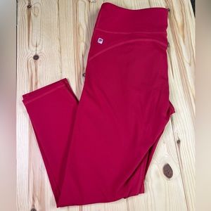 Fabletics Red Salar Powerform Capri Leggings - Large